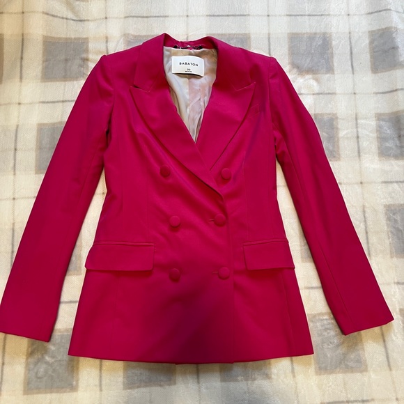 Babaton Pink Blazer Tailored Suit Jacket - Picture 3 of 5